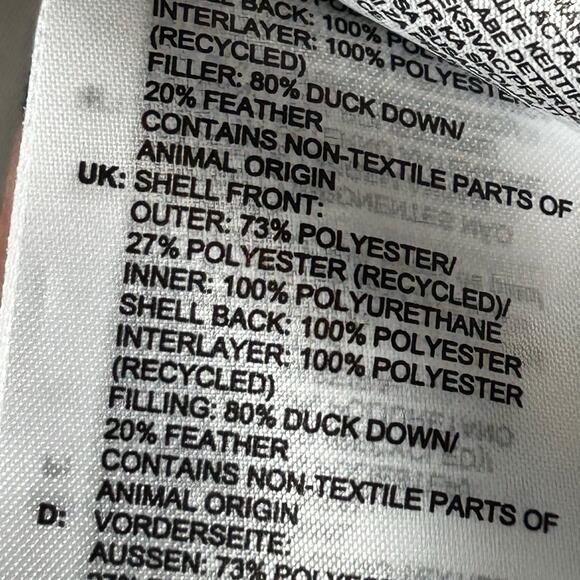 Adidas Mens Terrex Jacket Duck Down Size L Reversible 3 Stripe Black Red Puffer - Picture 4 of 7